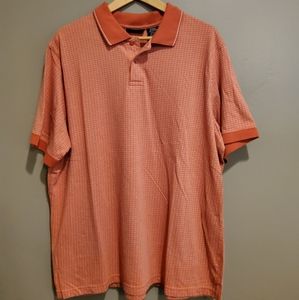 Puritan orange/red pattern polo size 2xl